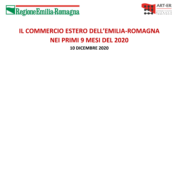 Il commercio estero dell’Emilia-Romagna nei primi nove mesi del 2020